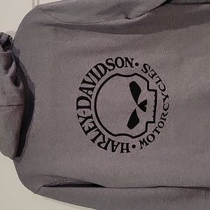 Harley Davidson women's zip-up hoodie gray size XL side pockets new without Tags